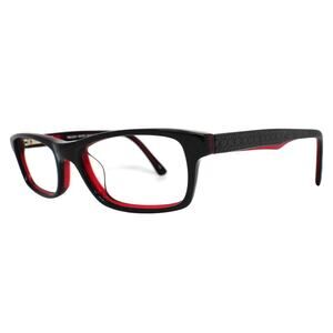 Robert Mitchel RMJ3001 BK/RD (Black/Red) 49-16-135 Eyeglasses FRAMES ONLY - GOOD